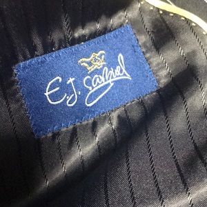EJ Samuel Navy Blue pinstripe Classic Fit Suit